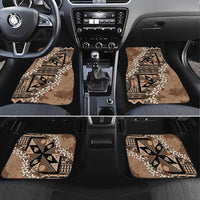 Bula Fiji Plumeria Tagimoucia Salusalu Mocha Car Mats Kaiviti Masi - Polynesian Pride