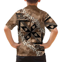 Bula Fiji Plumeria Tagimoucia Salusalu Mocha Hawaiian Shirt Kaiviti Masi - Polynesian Pride