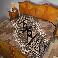 Bula Fiji Plumeria Tagimoucia Salusalu Mocha Quilt Kaiviti Masi - Polynesian Pride