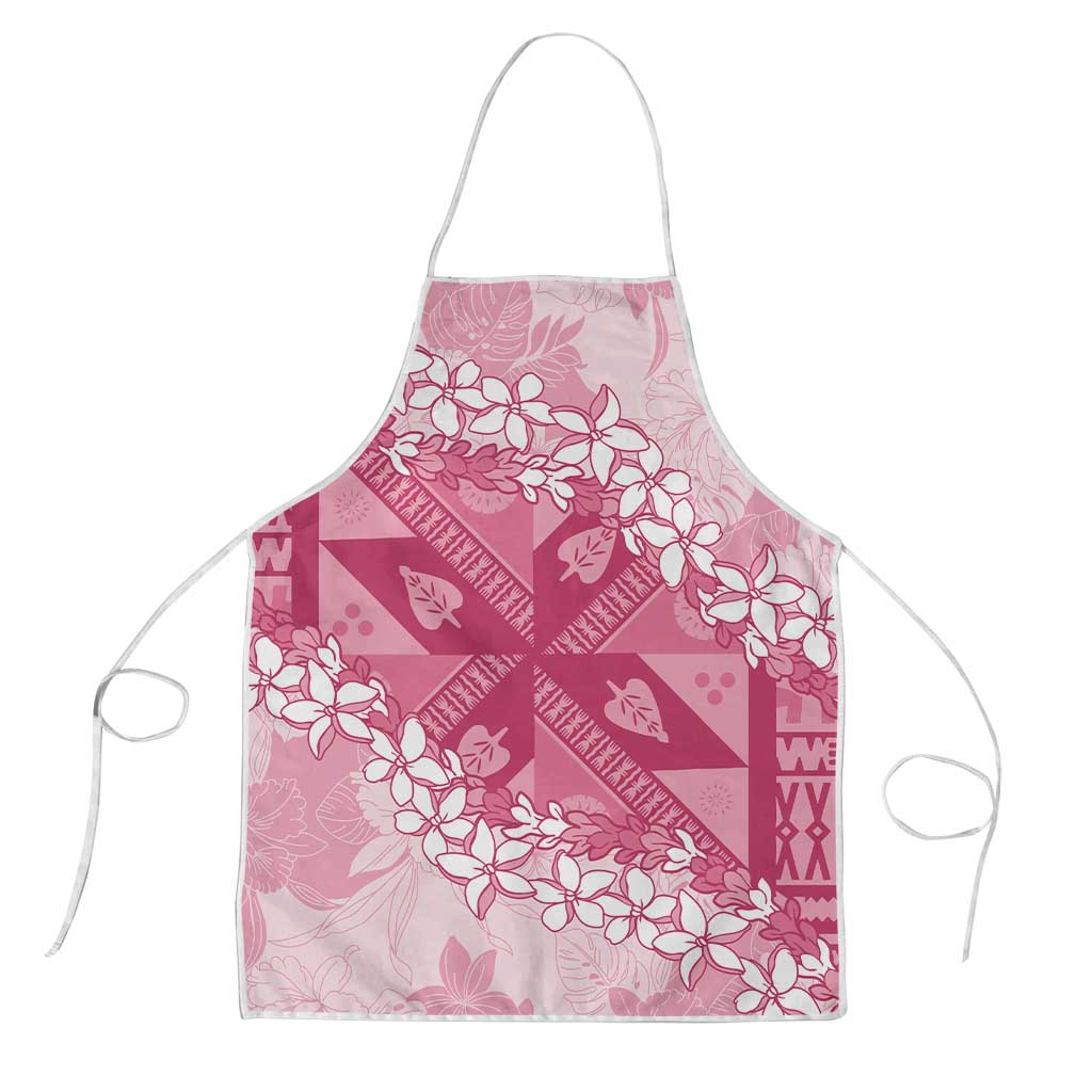 Bula Fiji Plumeria Tagimoucia Salusalu Pink Apron Kaiviti Masi - Polynesian Pride