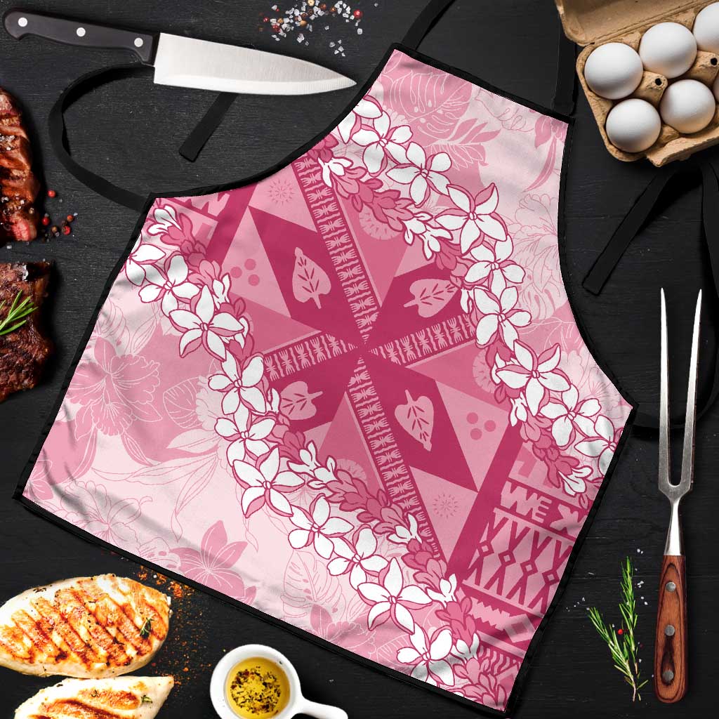 Bula Fiji Plumeria Tagimoucia Salusalu Pink Apron Kaiviti Masi - Polynesian Pride