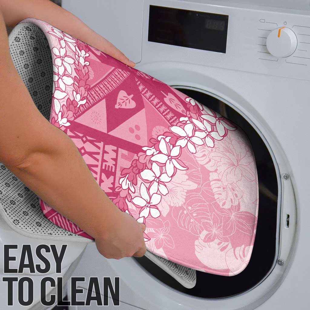 Bula Fiji Plumeria Tagimoucia Salusalu Pink Bathroom Set Kaiviti Masi - Polynesian Pride