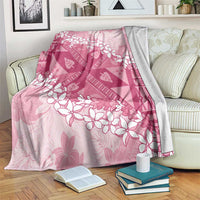 Bula Fiji Plumeria Tagimoucia Salusalu Pink Blanket Kaiviti Masi - Polynesian Pride