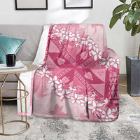 Bula Fiji Plumeria Tagimoucia Salusalu Pink Blanket Kaiviti Masi - Polynesian Pride