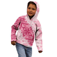 Bula Fiji Plumeria Tagimoucia Salusalu Pink Kid Hoodie Kaiviti Masi - Polynesian Pride
