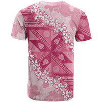 Bula Fiji Plumeria Tagimoucia Salusalu Pink T Shirt Kaiviti Masi - Polynesian Pride