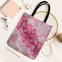 Bula Fiji Plumeria Tagimoucia Salusalu Pink Tote Bag Kaiviti Masi - Polynesian Pride
