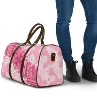 Bula Fiji Plumeria Tagimoucia Salusalu Pink Travel Bag Kaiviti Masi - Polynesian Pride