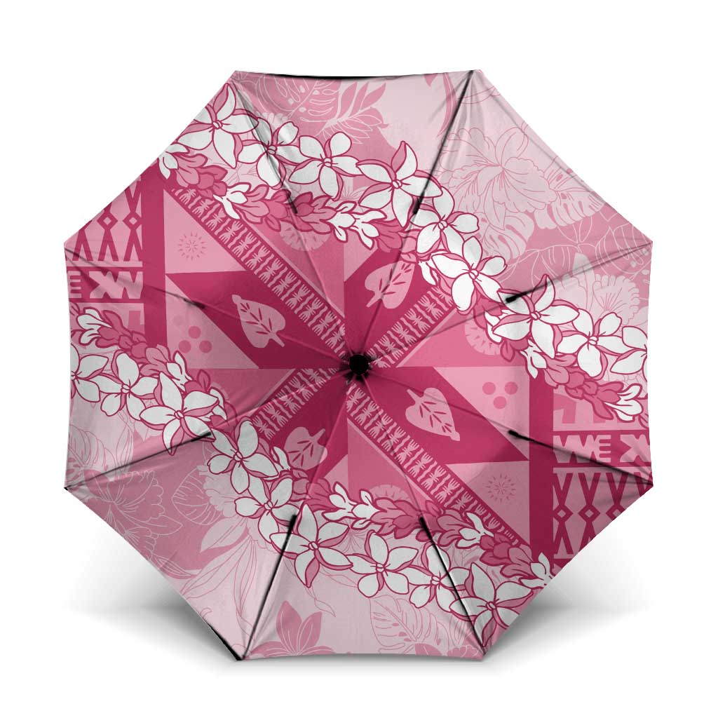 Bula Fiji Plumeria Tagimoucia Salusalu Pink Umbrella Kaiviti Masi - Polynesian Pride