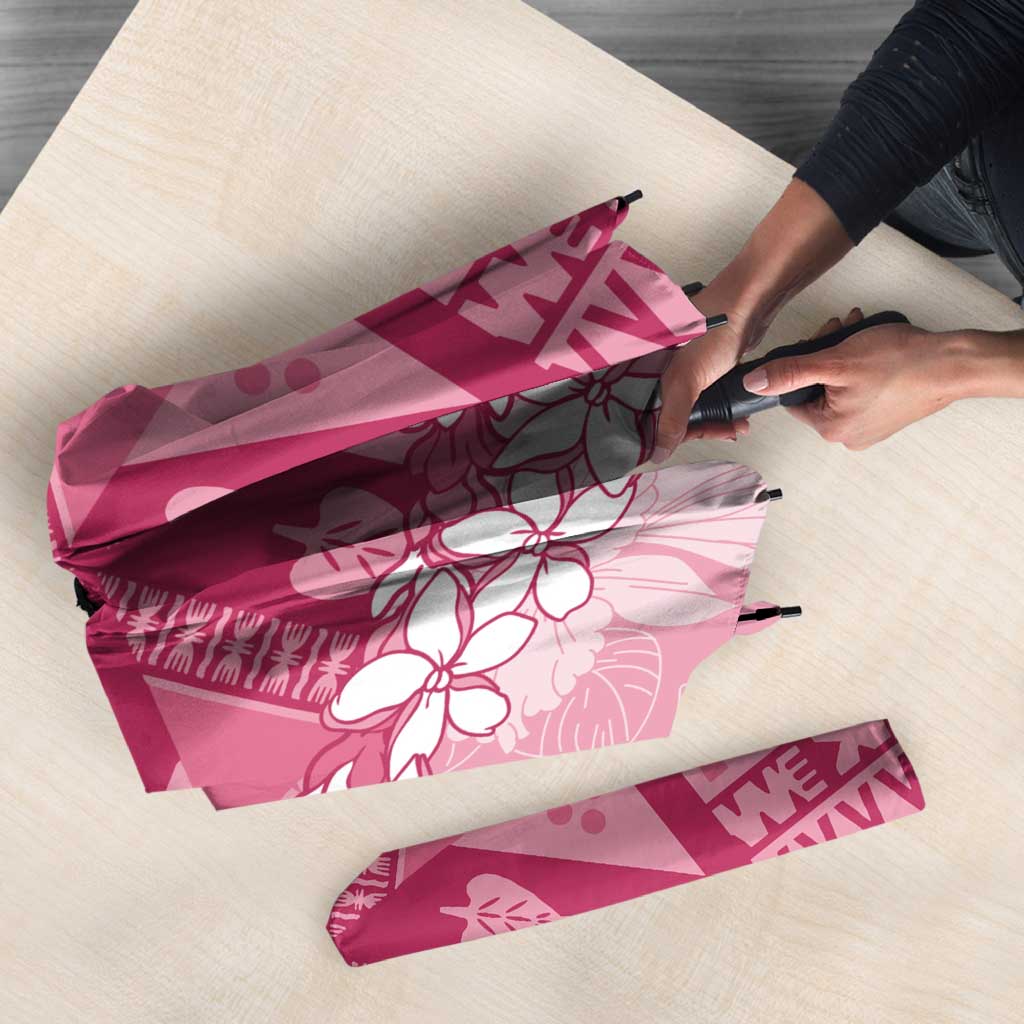 Bula Fiji Plumeria Tagimoucia Salusalu Pink Umbrella Kaiviti Masi - Polynesian Pride