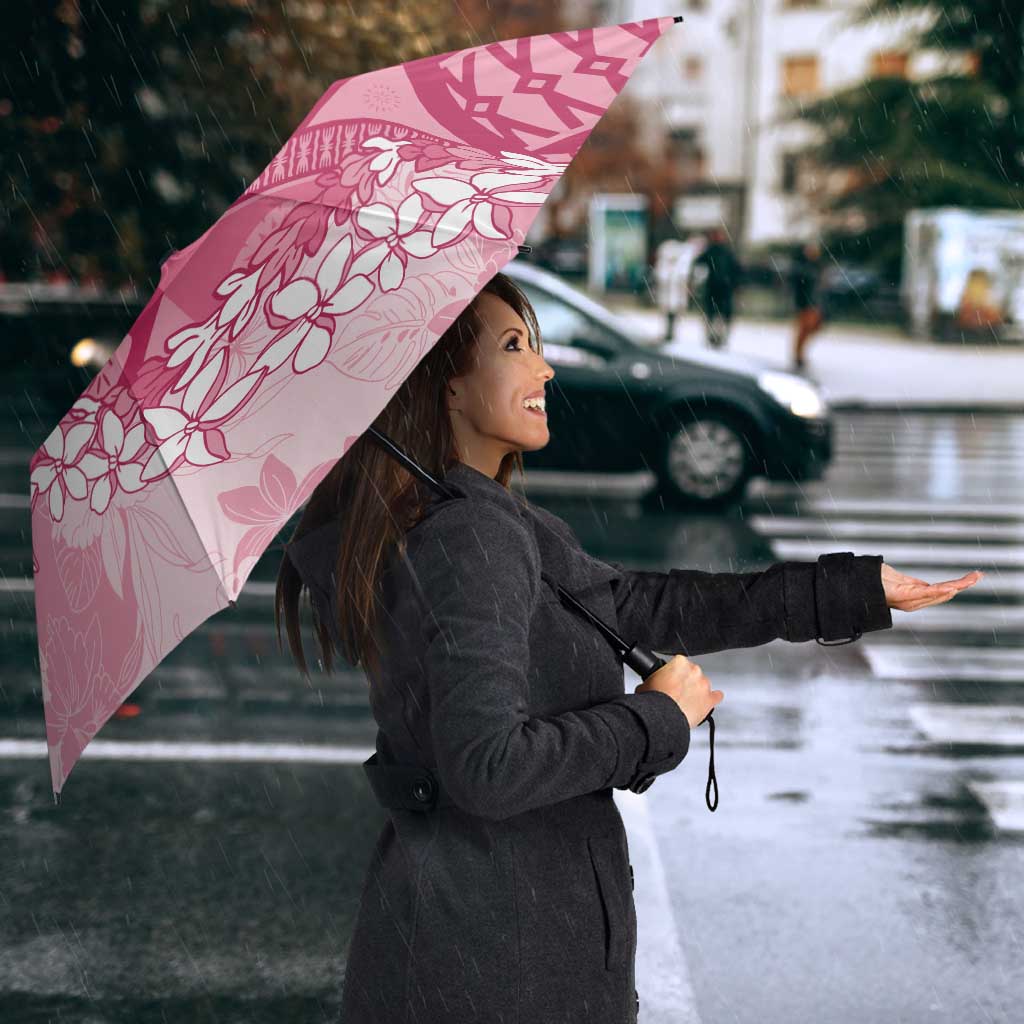 Bula Fiji Plumeria Tagimoucia Salusalu Pink Umbrella Kaiviti Masi - Polynesian Pride