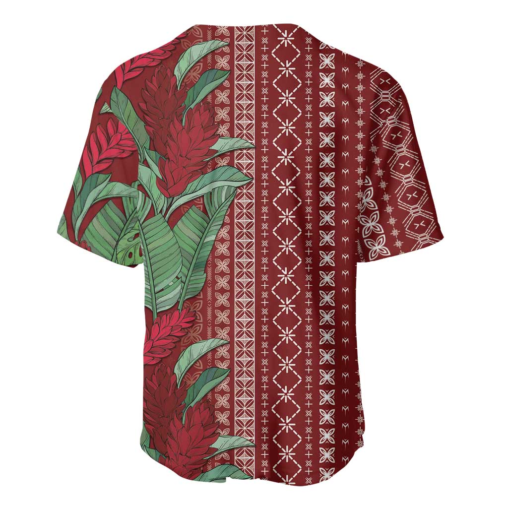 Women's Day Samoa Malu Tattoo Inspired Mix Teuila Baseball Jersey Scarlet