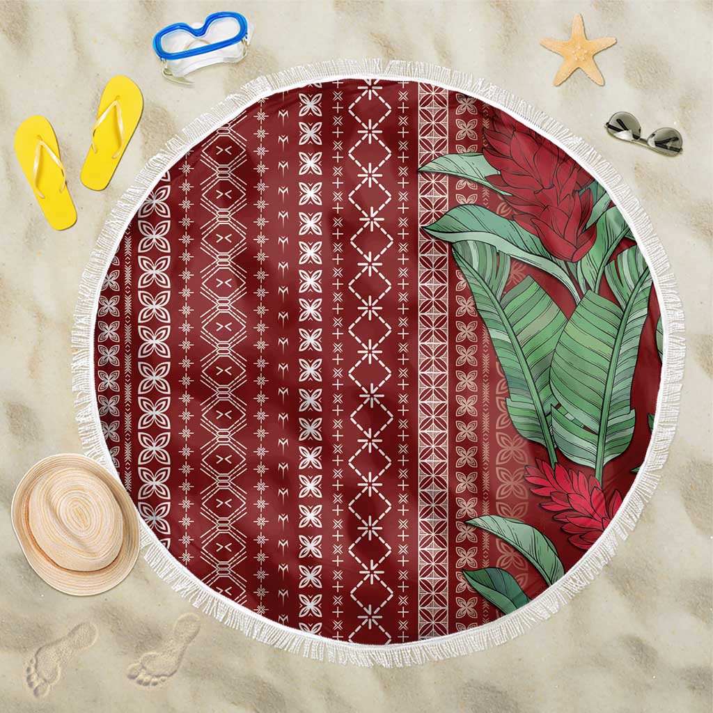 Women's Day Samoa Malu Tattoo Inspired Mix Teuila Beach Blanket Scarlet