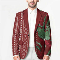 Women's Day Samoa Malu Tattoo Inspired Mix Teuila Blazer Scarlet