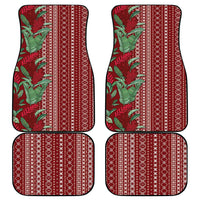 Women's Day Samoa Malu Tattoo Inspired Mix Teuila Car Mats Scarlet