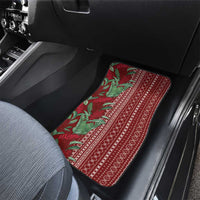 Women's Day Samoa Malu Tattoo Inspired Mix Teuila Car Mats Scarlet