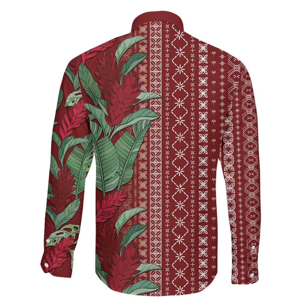 Women's Day Samoa Malu Tattoo Inspired Mix Teuila Family Matching Off Shoulder Maxi Dress and Hawaiian Shirt Scarlet LT7 - Polynesian Pride
