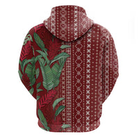 Women's Day Samoa Malu Tattoo Inspired Mix Teuila Hoodie Scarlet LT7 - Polynesian Pride