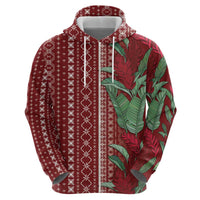 Women's Day Samoa Malu Tattoo Inspired Mix Teuila Hoodie Scarlet LT7 - Polynesian Pride