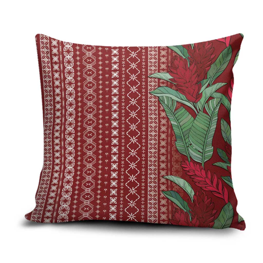 Women's Day Samoa Malu Tattoo Inspired Mix Teuila Pillow Cover Scarlet