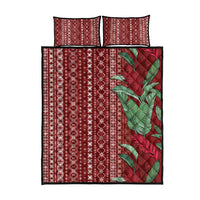 Women's Day Samoa Malu Tattoo Inspired Mix Teuila Quilt Bed Set Scarlet