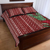 Women's Day Samoa Malu Tattoo Inspired Mix Teuila Quilt Bed Set Scarlet