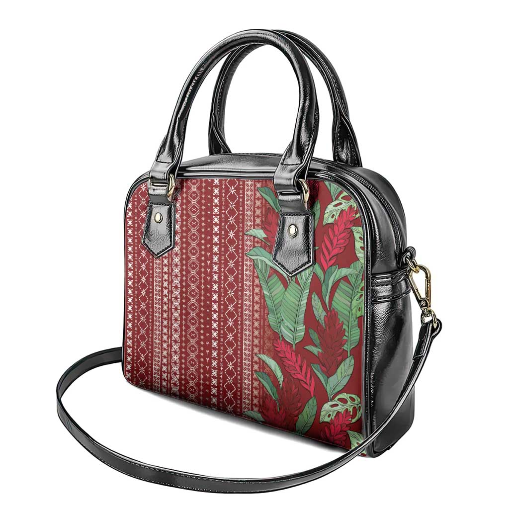 Women's Day Samoa Malu Tattoo Inspired Mix Teuila Shoulder Handbag Scarlet