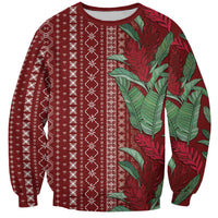 Women's Day Samoa Malu Tattoo Inspired Mix Teuila Sweatshirt Scarlet LT7 Unisex Scarlet - Polynesian Pride