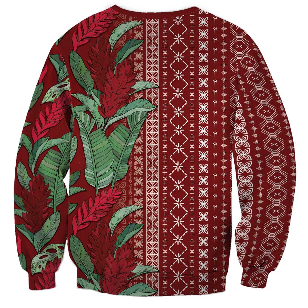 Women's Day Samoa Malu Tattoo Inspired Mix Teuila Sweatshirt Scarlet LT7 - Polynesian Pride