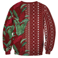 Women's Day Samoa Malu Tattoo Inspired Mix Teuila Sweatshirt Scarlet LT7 - Polynesian Pride