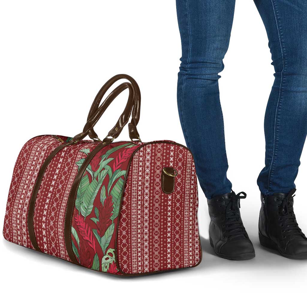 Women's Day Samoa Malu Tattoo Inspired Mix Teuila Travel Bag Scarlet