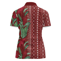 Women's Day Samoa Malu Tattoo Inspired Mix Teuila Women Polo Shirt Scarlet