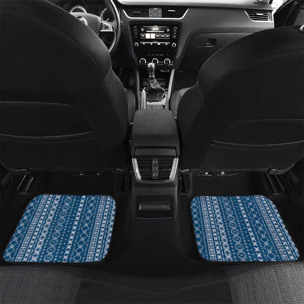 Women's Day Samoa Malu Tattoo Inspired Mix Teuila Car Mats Royal Blue