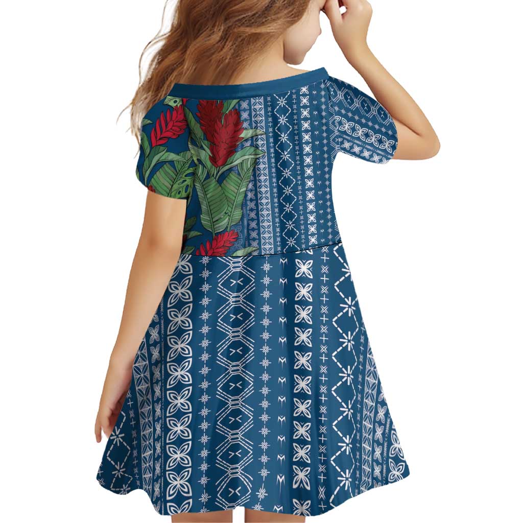 Women's Day Samoa Malu Tattoo Inspired Mix Teuila Family Matching Off Shoulder Short Dress and Hawaiian Shirt Royal Blue