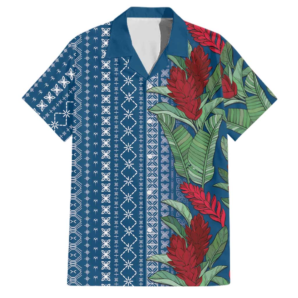 Women's Day Samoa Malu Tattoo Inspired Mix Teuila Family Matching Off Shoulder Short Dress and Hawaiian Shirt Royal Blue