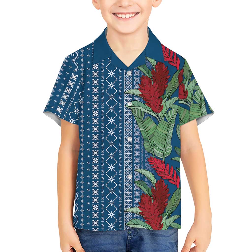 Women's Day Samoa Malu Tattoo Inspired Mix Teuila Family Matching Off Shoulder Short Dress and Hawaiian Shirt Royal Blue