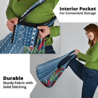 Women's Day Samoa Malu Tattoo Inspired Mix Teuila Grocery Bag Royal Blue