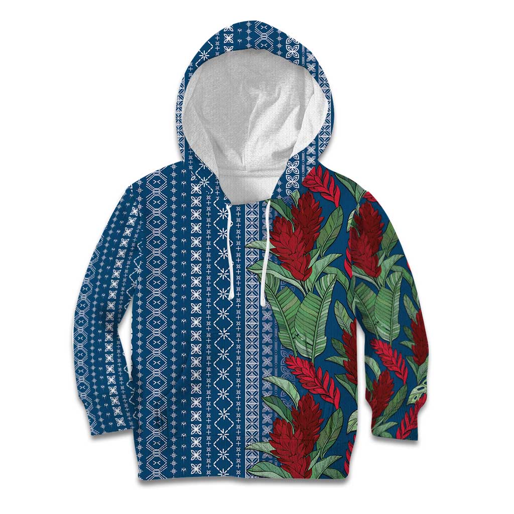Women's Day Samoa Malu Tattoo Inspired Mix Teuila Kid Hoodie Royal Blue LT7 Hoodie Royal Blue - Polynesian Pride