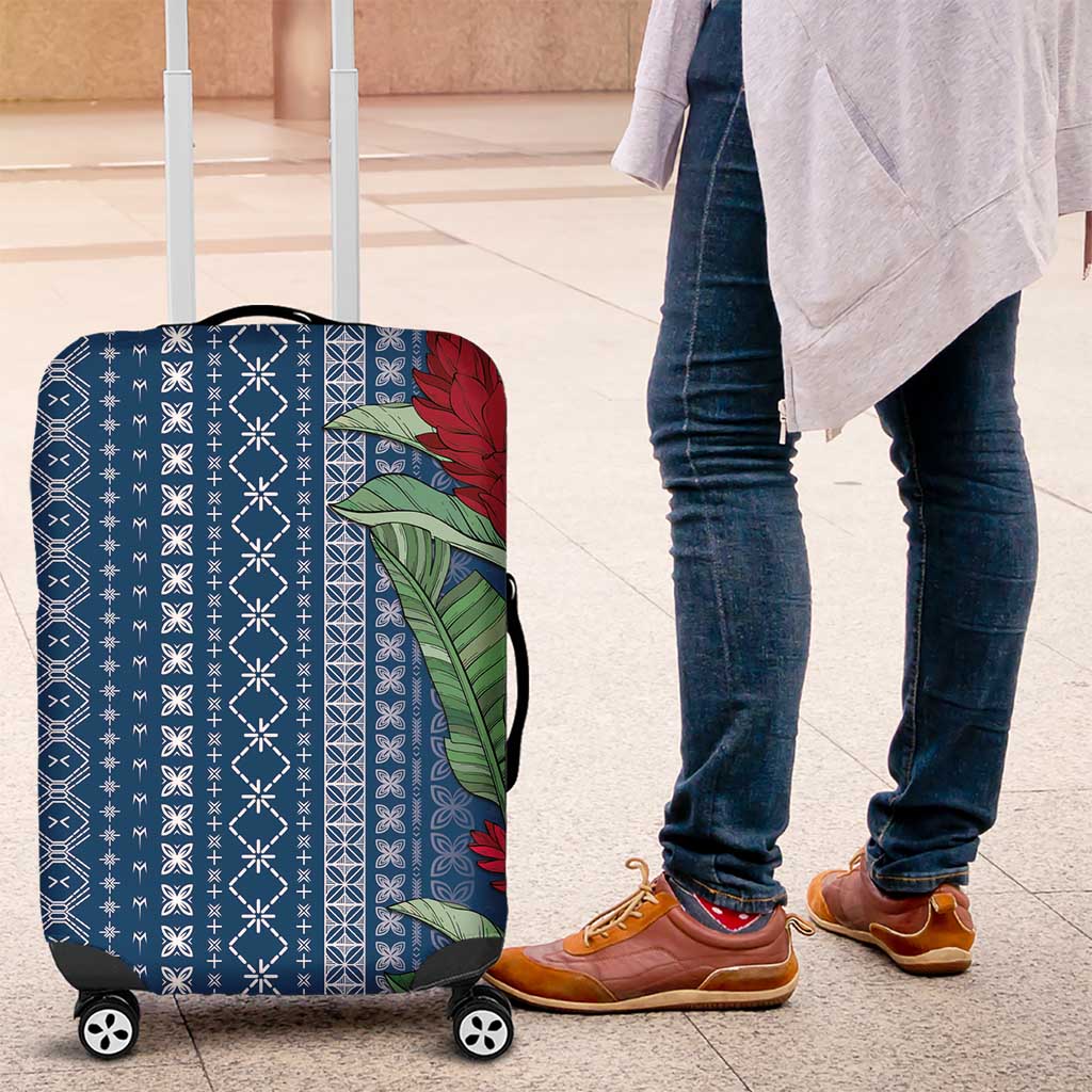 Women's Day Samoa Malu Tattoo Inspired Mix Teuila Luggage Cover Royal Blue LT7 Royal Blue - Polynesian Pride