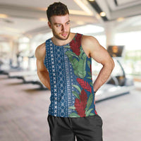 Women's Day Samoa Malu Tattoo Inspired Mix Teuila Men Tank Top Royal Blue