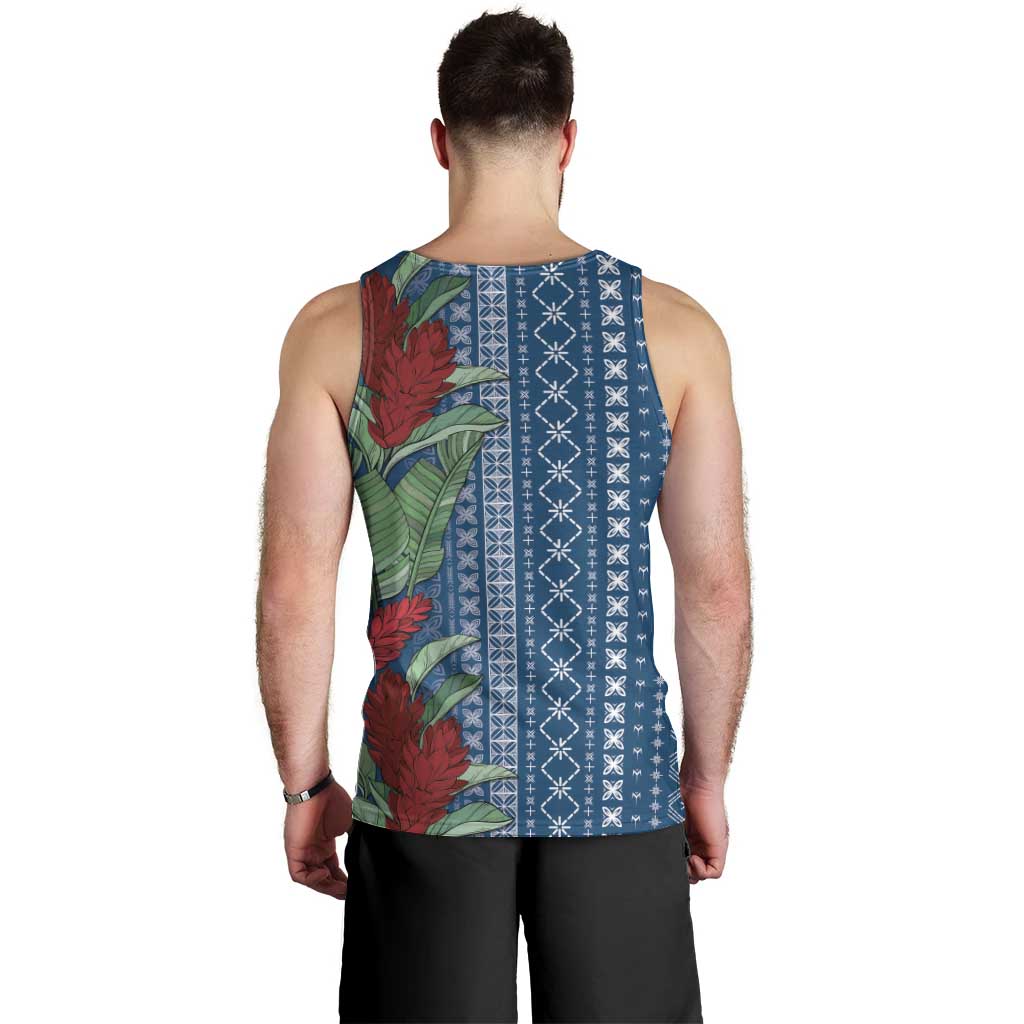 Women's Day Samoa Malu Tattoo Inspired Mix Teuila Men Tank Top Royal Blue