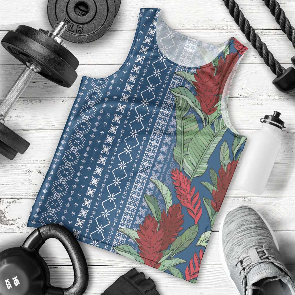 Women's Day Samoa Malu Tattoo Inspired Mix Teuila Men Tank Top Royal Blue
