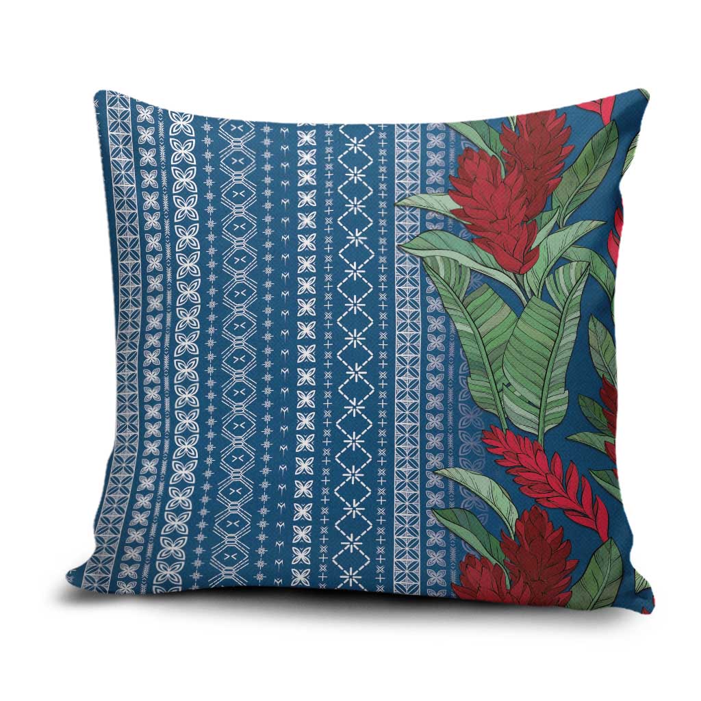 Women's Day Samoa Malu Tattoo Inspired Mix Teuila Pillow Cover Royal Blue