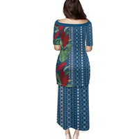 Women's Day Samoa Malu Tattoo Inspired Mix Teuila Puletasi Royal Blue