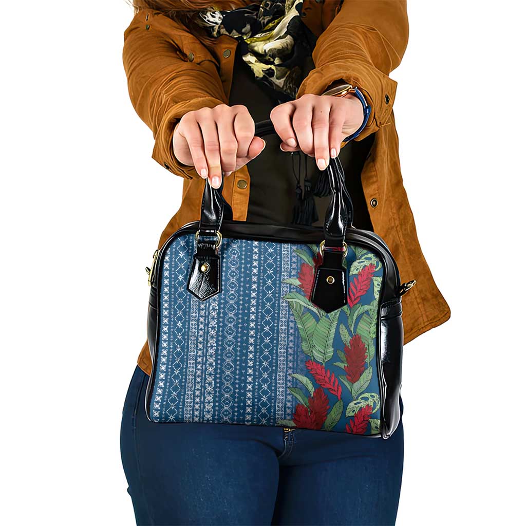 Women's Day Samoa Malu Tattoo Inspired Mix Teuila Shoulder Handbag Royal Blue