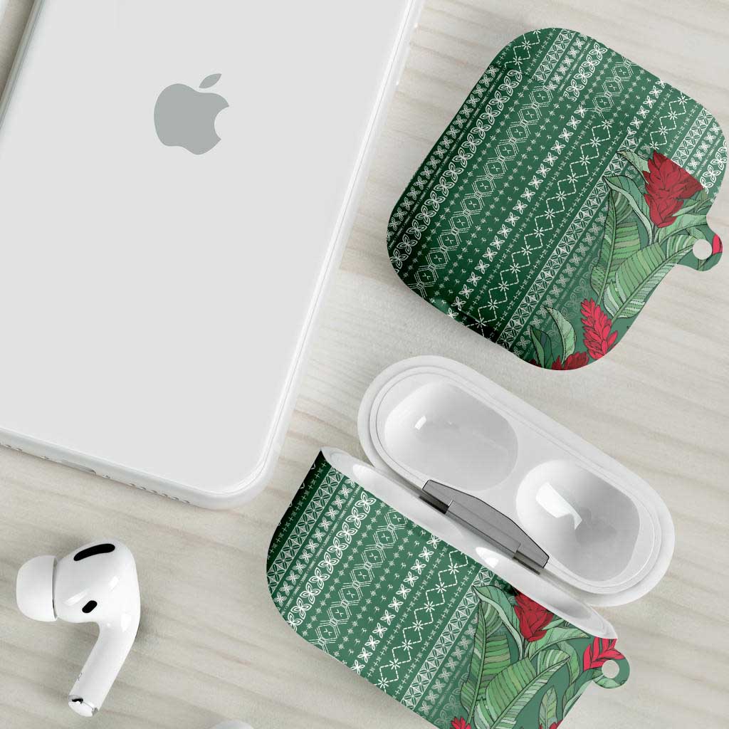 Women's Day Samoa Malu Tattoo Inspired Mix Teuila AirPods Case Sage Green LT7 - Polynesian Pride