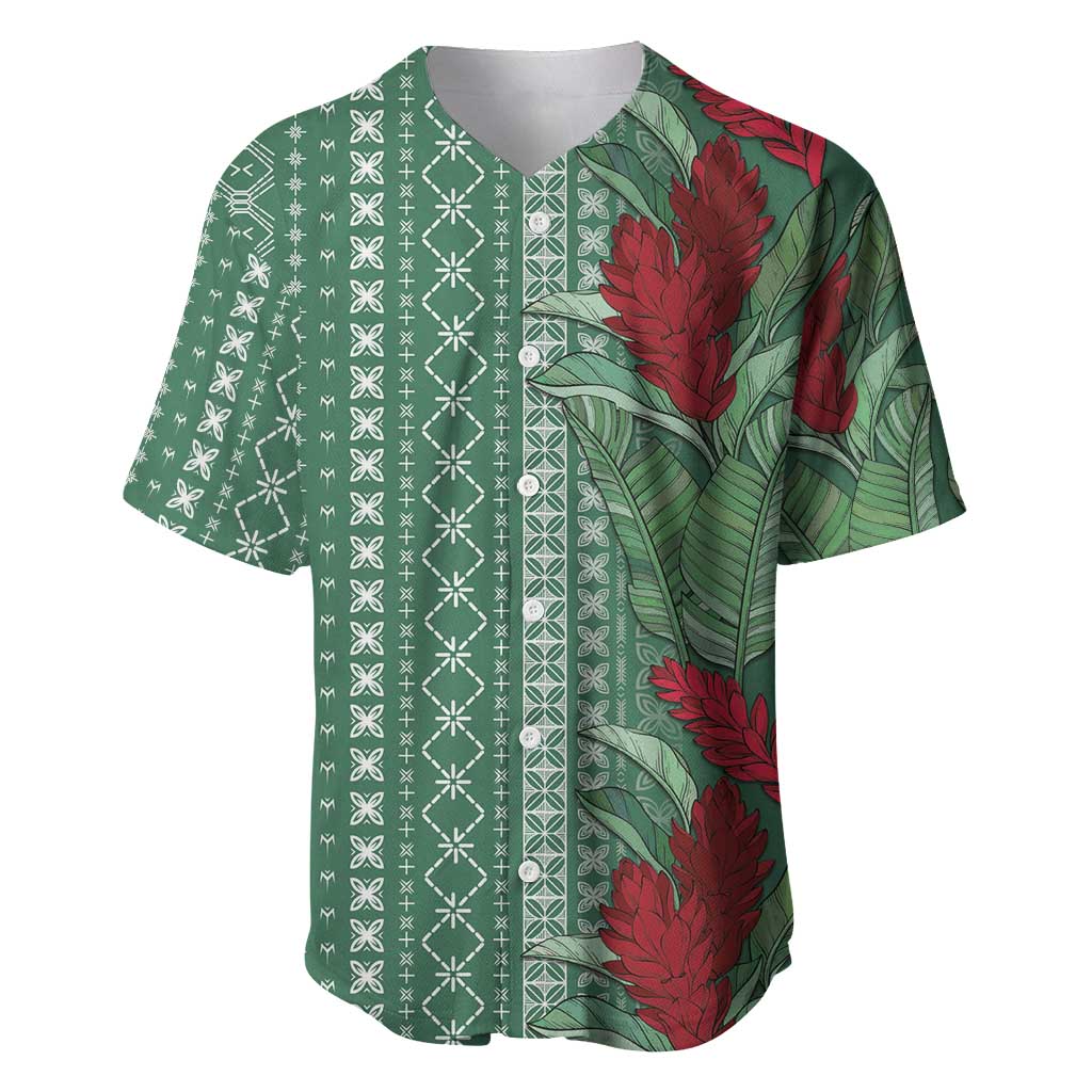 Women's Day Samoa Malu Tattoo Inspired Mix Teuila Baseball Jersey Sage Green LT7 Sage Green - Polynesian Pride