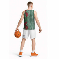 Women's Day Samoa Malu Tattoo Inspired Mix Teuila Basketball Jersey Sage Green LT7 - Polynesian Pride