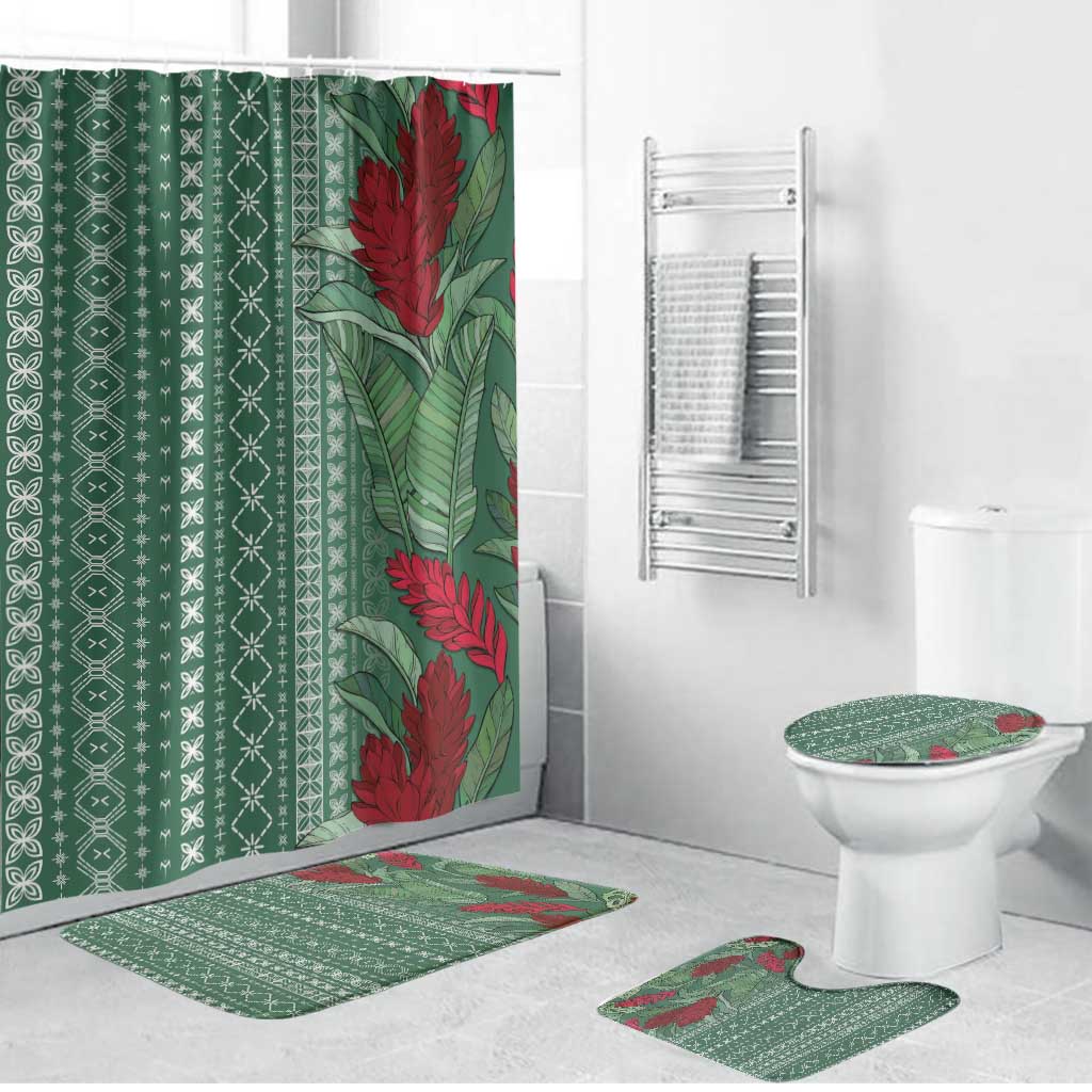 Women's Day Samoa Malu Tattoo Inspired Mix Teuila Bathroom Set Sage Green