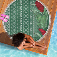 Women's Day Samoa Malu Tattoo Inspired Mix Teuila Beach Blanket Sage Green